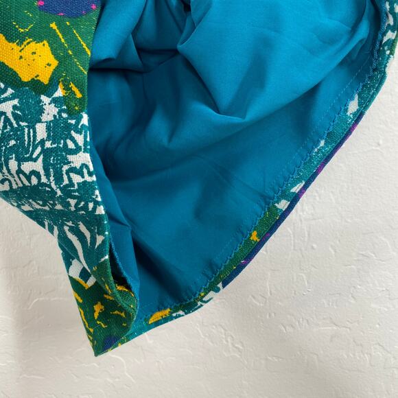 Anthro Vanessa Virginia Hibiscus Sleeveless Shift Sheath Dress Green 2 - Picture 4 of 9